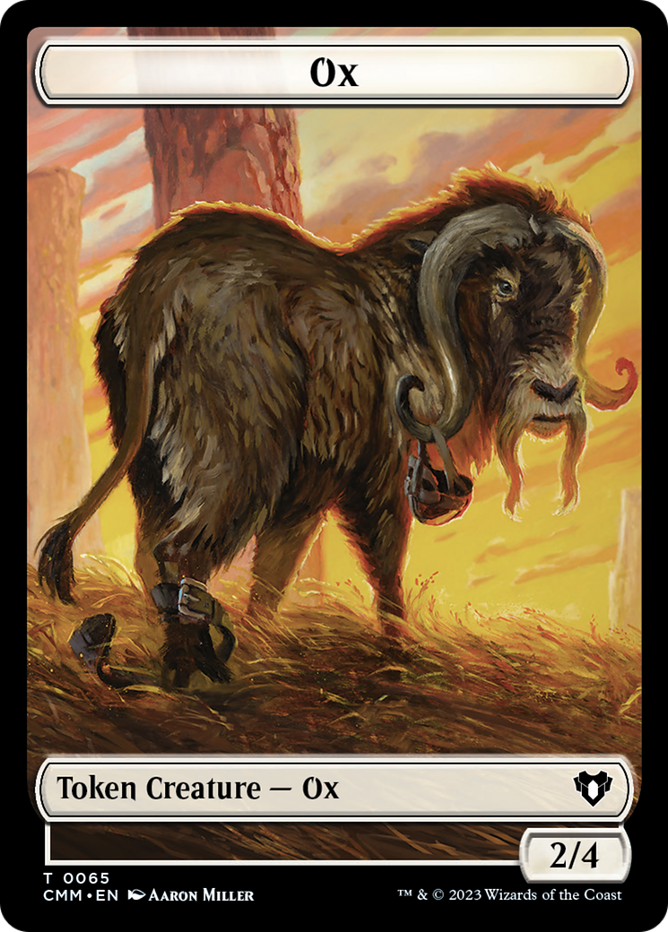 Phyrexian Golem // Ox Double-Sided Token [Commander Masters Tokens] | Webway Games