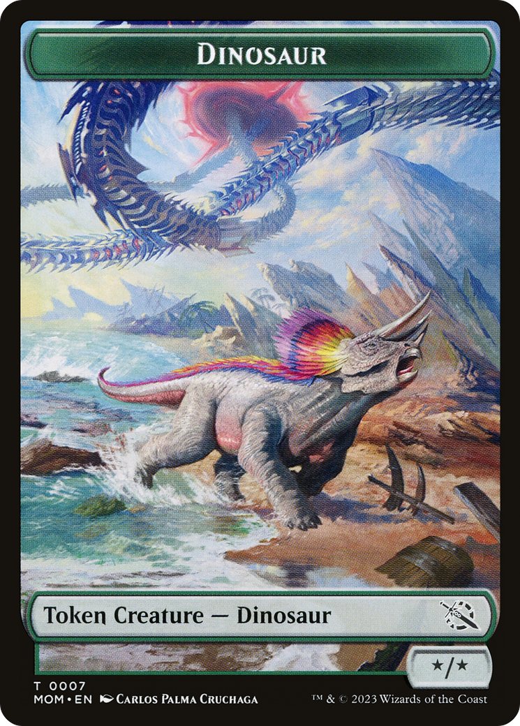Phyrexian Myr // Dinosaur Double-Sided Token [March of the Machine Tokens] | Webway Games
