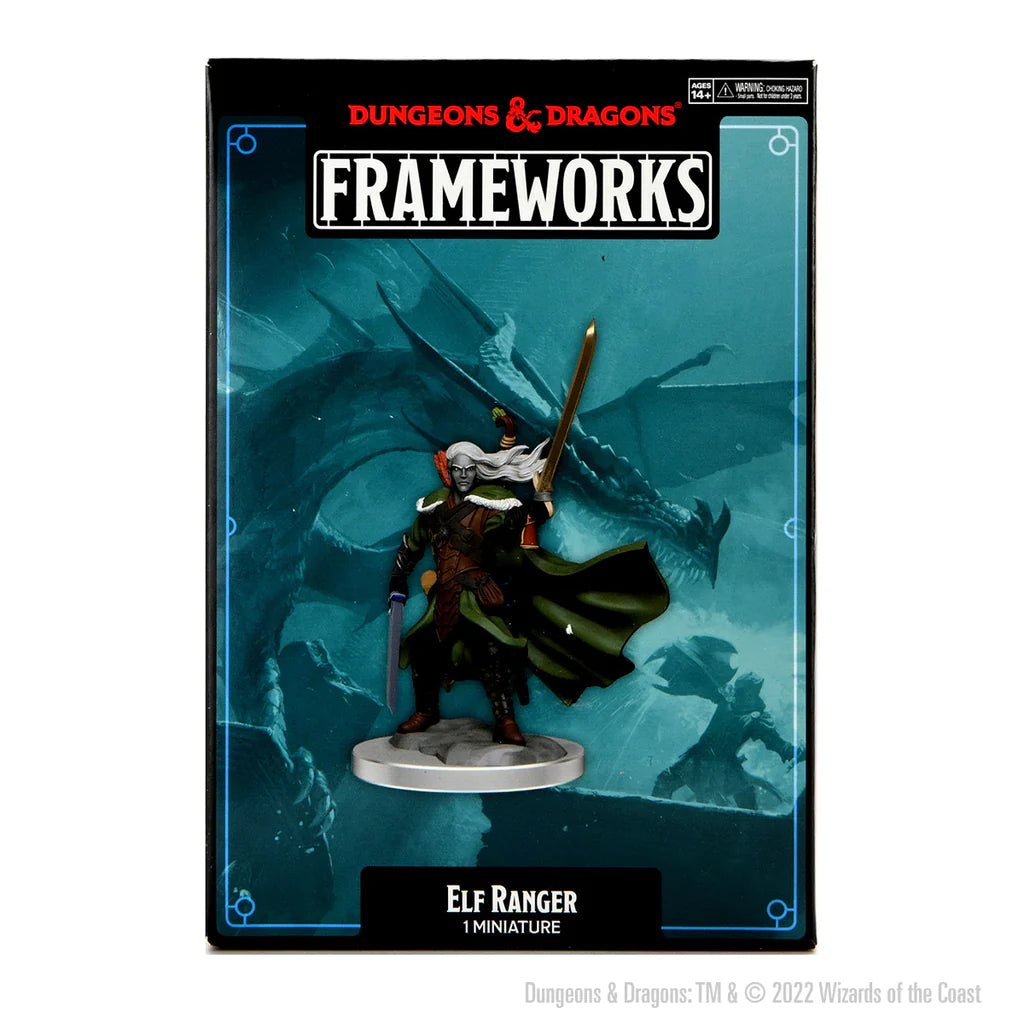D&D FRAMEWORKS: ELF RANGER MALE - UNPAINTED AND UNASSEMBLED | Webway Games