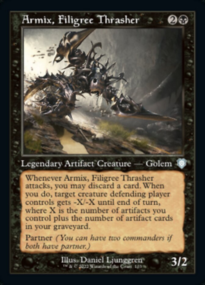 Armix, Filigree Thrasher (Retro) [The Brothers' War Commander] | Webway Games