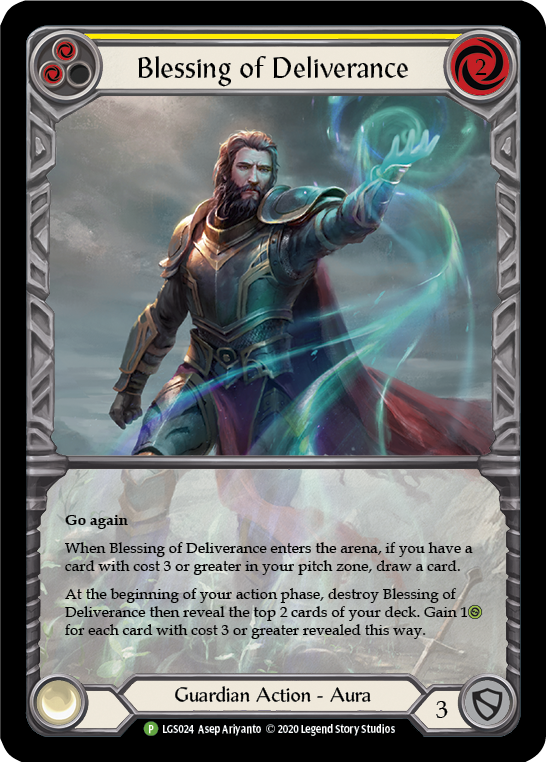 Blessing of Deliverance (Yellow) [LGS024] (Promo)  Rainbow Foil | Webway Games