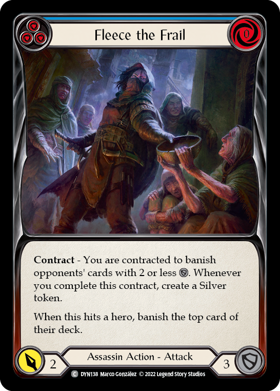 Fleece the Frail (Blue) [DYN138] (Dynasty)  Rainbow Foil | Webway Games