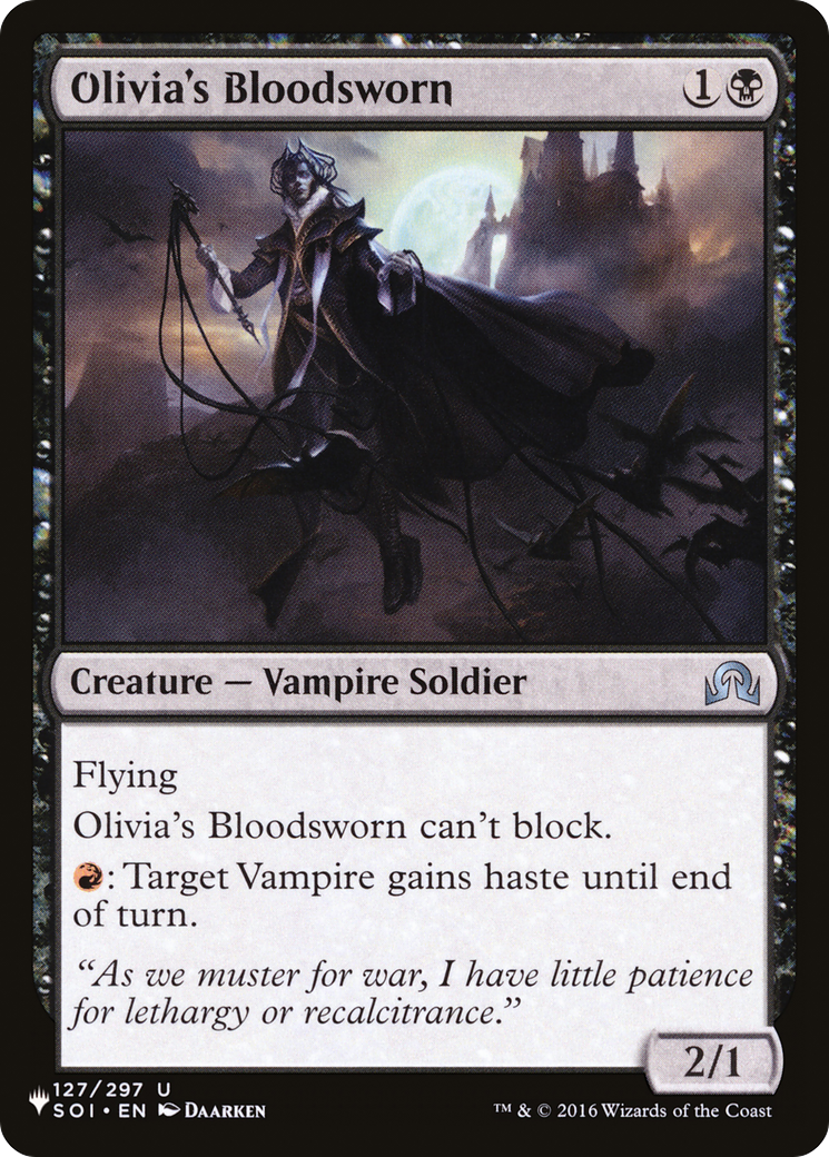 Olivia's Bloodsworn [The List] | Webway Games