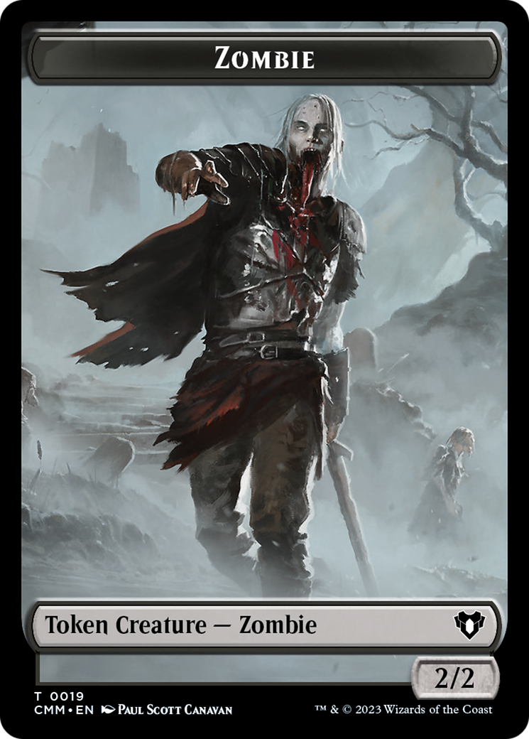 Zombie (0019) // Kor Soldier Double-Sided Token [Commander Masters Tokens] | Webway Games