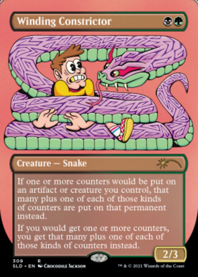 Winding Constrictor (Borderless) (Foil Etched) [Secret Lair Drop Series] | Webway Games