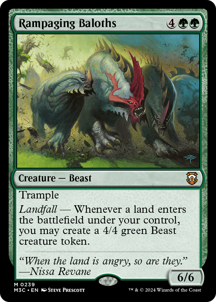 Rampaging Baloths (Ripple Foil) [Modern Horizons 3 Commander] | Webway Games