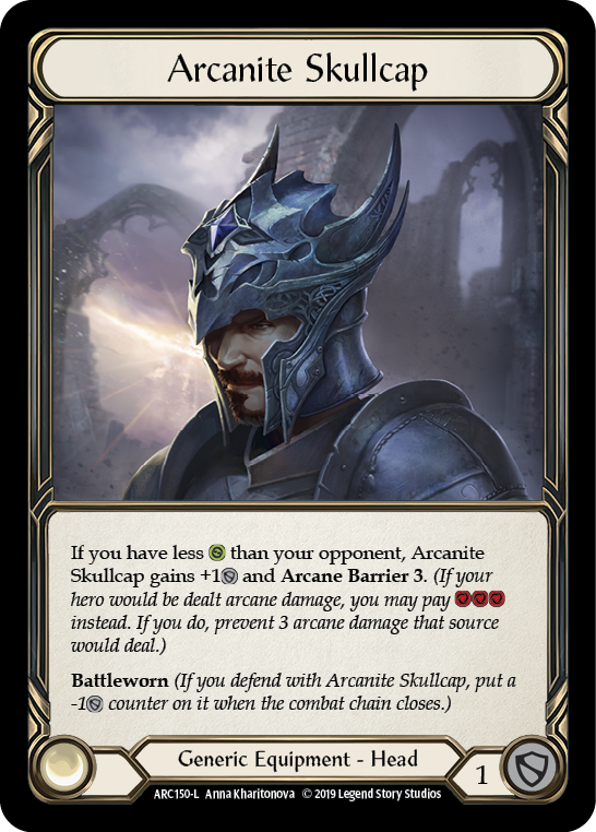 Arcanite Skullcap [ARC150-L] (Arcane Rising)  1st Edition Cold Foil | Webway Games