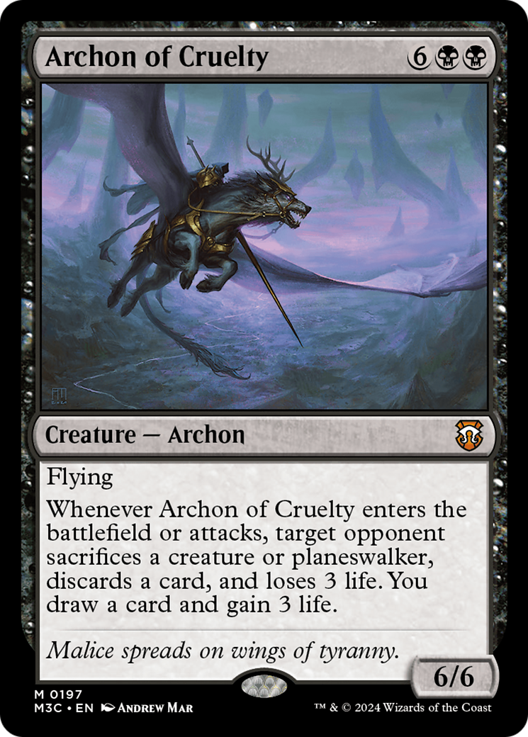 Archon of Cruelty (Ripple Foil) [Modern Horizons 3 Commander] | Webway Games