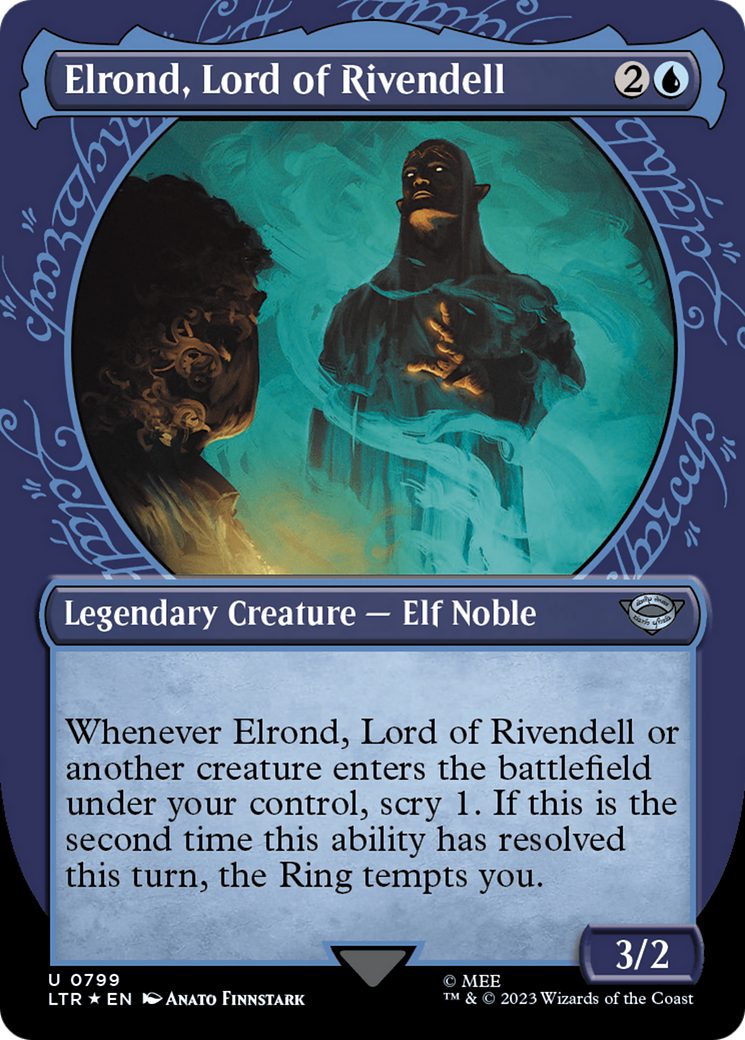 Elrond, Lord of Rivendell (Showcase) (Surge Foil) [The Lord of the Rings: Tales of Middle-Earth] | Webway Games