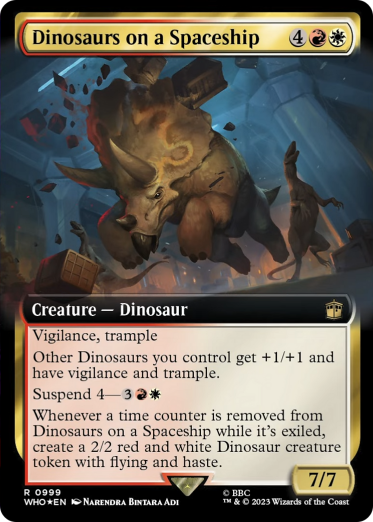 Dinosaurs on a Spaceship (Extended Art) (Surge Foil) [Doctor Who] | Webway Games