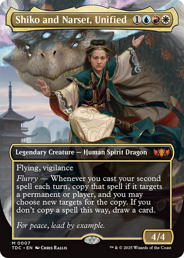 Shiko and Narset, Unified (Borderless) [Tarkir: Dragonstorm Commander] | Webway Games