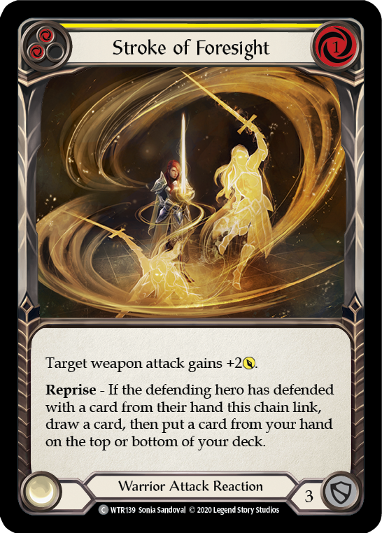 Stroke of Foresight (Yellow) [U-WTR139] (Welcome to Rathe Unlimited)  Unlimited Normal | Webway Games