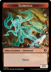 Elemental (0024) // Dwarf Berserker Double-Sided Token [Commander Masters Tokens] | Webway Games