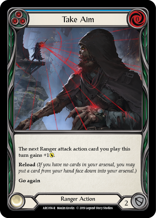 Take Aim (Blue) [ARC056-R] (Arcane Rising)  1st Edition Rainbow Foil | Webway Games