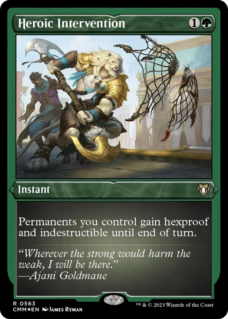 Heroic Intervention (Foil Etched) [Commander Masters] | Webway Games