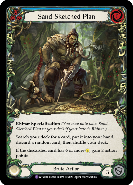 Sand Sketched Plan [U-WTR009] (Welcome to Rathe Unlimited)  Unlimited Rainbow Foil | Webway Games