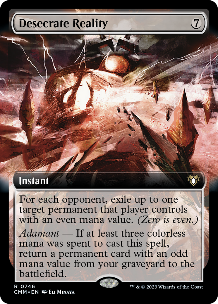 Desecrate Reality (Extended Art) [Commander Masters] | Webway Games