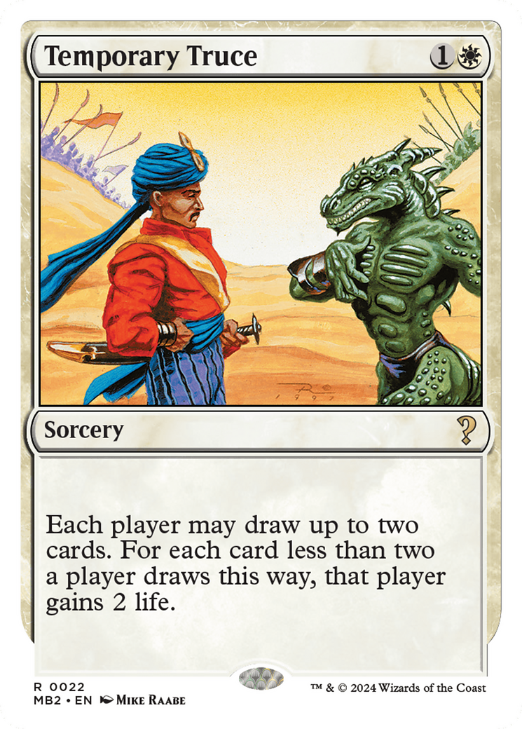 Temporary Truce (White Border) [Mystery Booster 2] | Webway Games