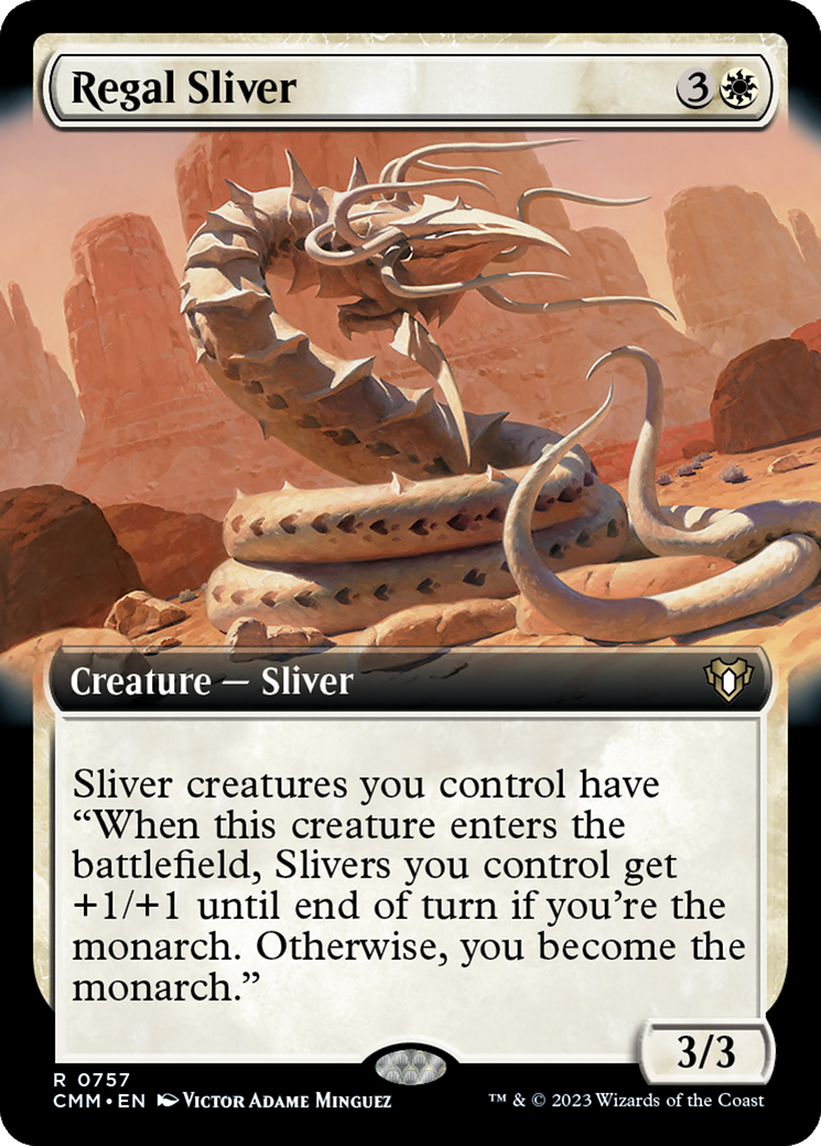 Regal Sliver (Extended Art) [Commander Masters] | Webway Games