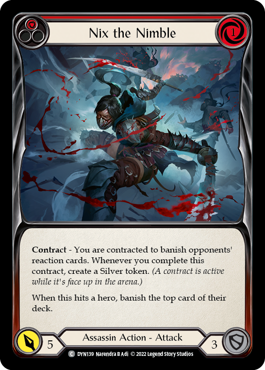 Nix the Nimble (Red) [DYN139] (Dynasty)  Rainbow Foil | Webway Games