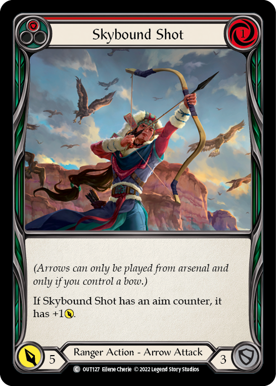 Skybound Shot (Red) [OUT127] (Outsiders)  Rainbow Foil | Webway Games