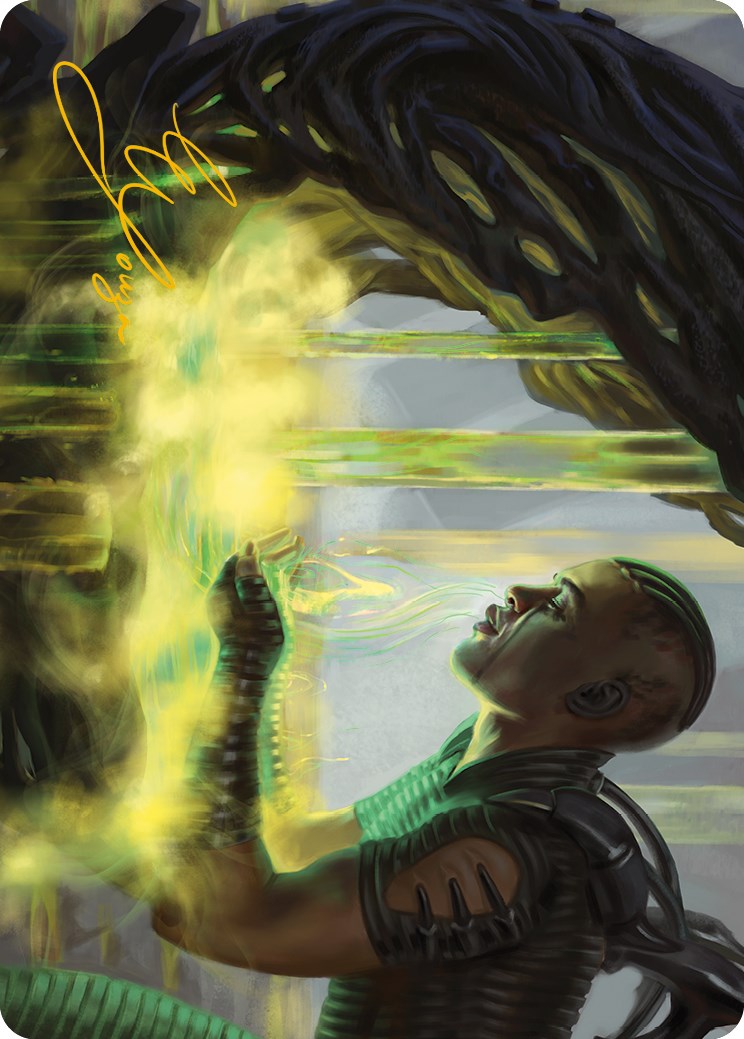 Necrogen Communion Art Card (Gold-Stamped Signature) [Phyrexia: All Will Be One Art Series] | Webway Games