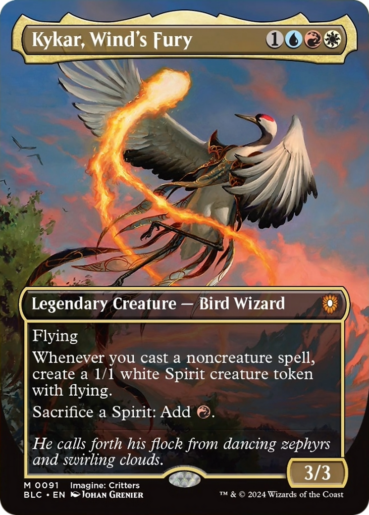 Kykar, Wind's Fury (Borderless) [Bloomburrow Commander] | Webway Games