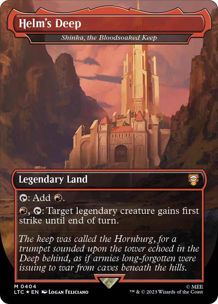 Helm's Deep - Shinka, the Bloodsoaked Keep (Surge Foil Realms and Relics) [The Lord of the Rings: Tales of Middle-Earth Commander] | Webway Games