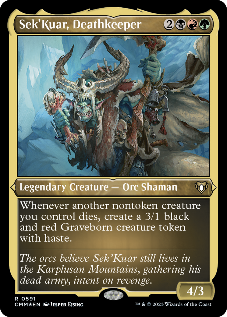 Sek'Kuar, Deathkeeper (Foil Etched) [Commander Masters] | Webway Games