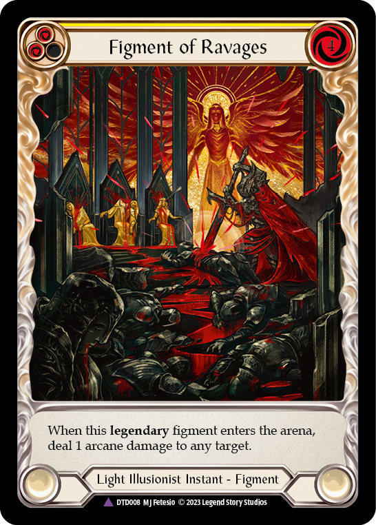 Figment of Ravages // Sekem, Archangel of Ravages (Marvel) [DTD008] (Dusk Till Dawn)  Cold Foil | Webway Games