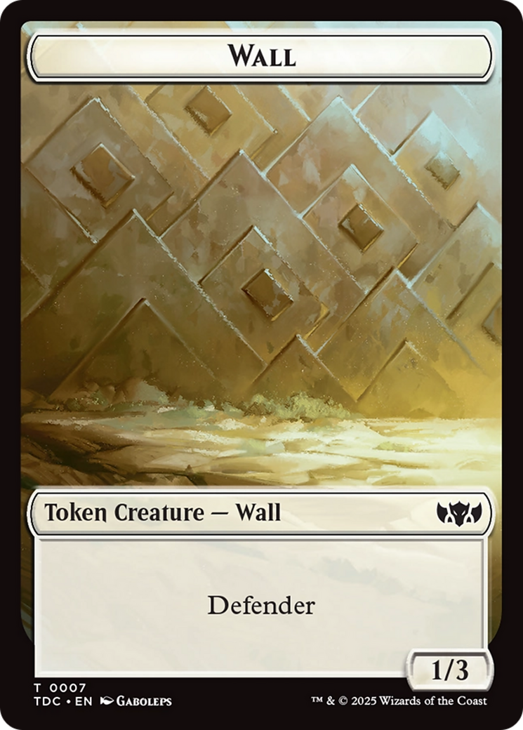Insect (0023) // Wall Double-Sided Token [Tarkir: Dragonstorm Commander Tokens] | Webway Games