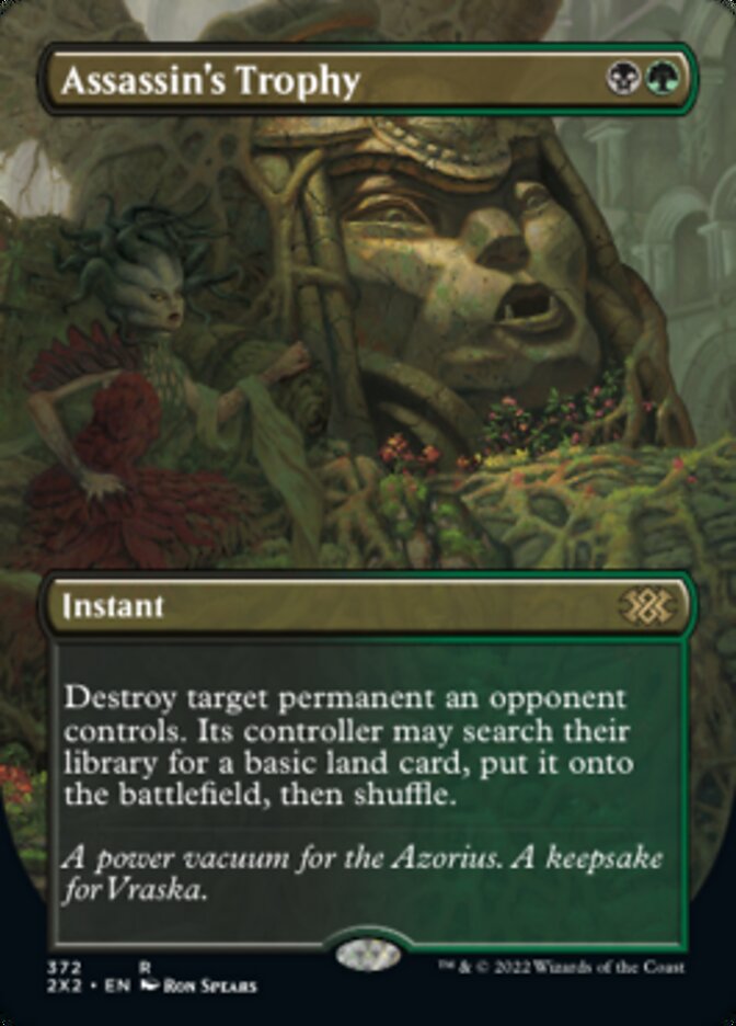 Assassin's Trophy (Borderless Alternate Art) [Double Masters 2022] | Webway Games