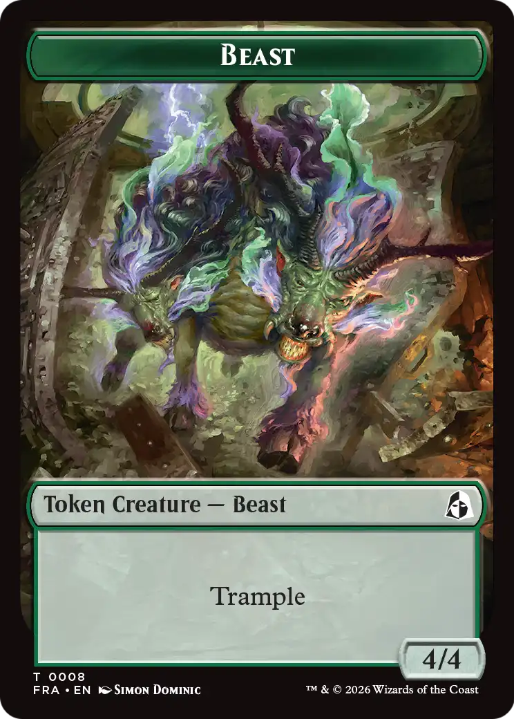 Sculpture Treasure // Beast Double-Sided Token [Reality Fracture Tokens] | Webway Games