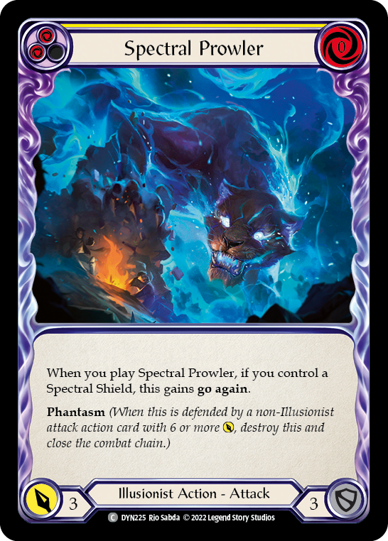 Spectral Prowler (Yellow) [DYN225] (Dynasty)  Rainbow Foil | Webway Games