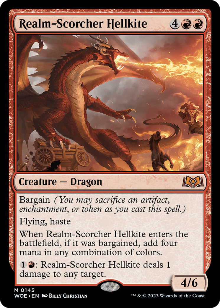 Realm-Scorcher Hellkite [Wilds of Eldraine] | Webway Games