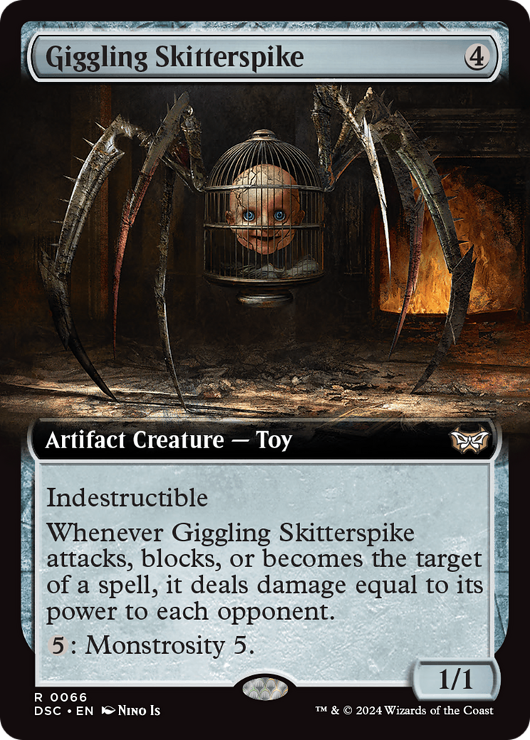 Giggling Skitterspike (Extended Art) [Duskmourn: House of Horror Commander] | Webway Games
