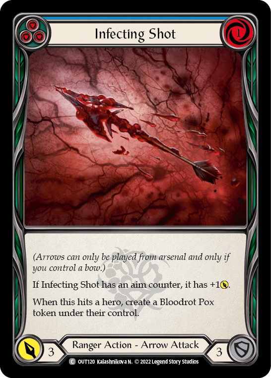Infecting Shot (Blue) [OUT120] (Outsiders)  Rainbow Foil | Webway Games