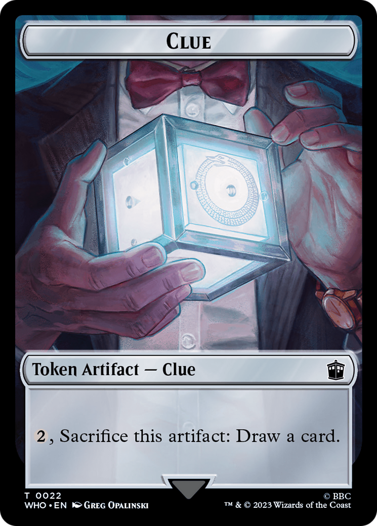 Fish // Clue (0022) Double-Sided Token [Doctor Who Tokens] | Webway Games