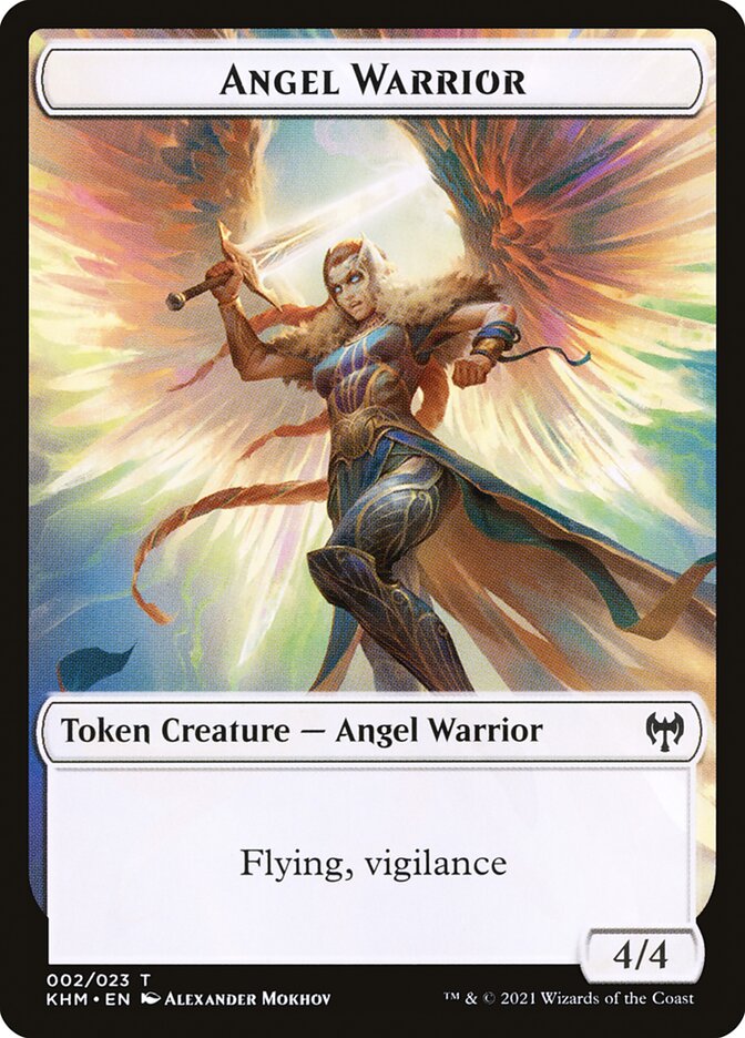 Dwarf Berserker // Angel Warrior Double-Sided Token [Kaldheim Tokens] | Webway Games