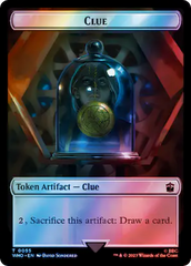 Fish // Clue (0055) Double-Sided Token (Surge Foil) [Doctor Who Tokens] | Webway Games