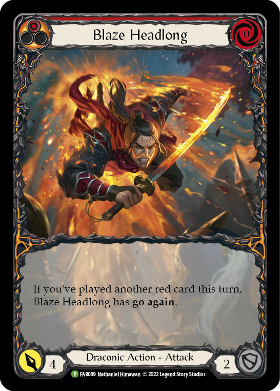 Blaze Headlong [FAB089] (Promo)  Rainbow Foil | Webway Games