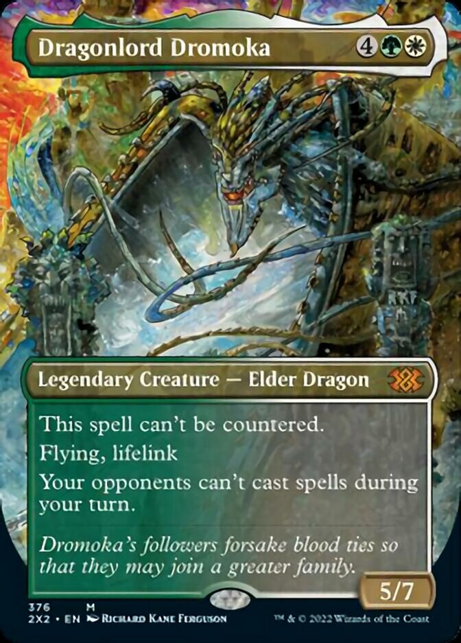 Dragonlord Dromoka (Borderless Alternate Art) [Double Masters 2022] | Webway Games