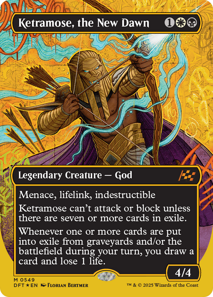 Ketramose, the New Dawn (Borderless) (First-Place Foil) [Aetherdrift] | Webway Games