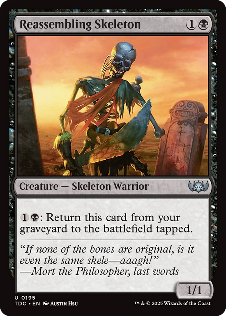 Reassembling Skeleton [Tarkir: Dragonstorm Commander] | Webway Games