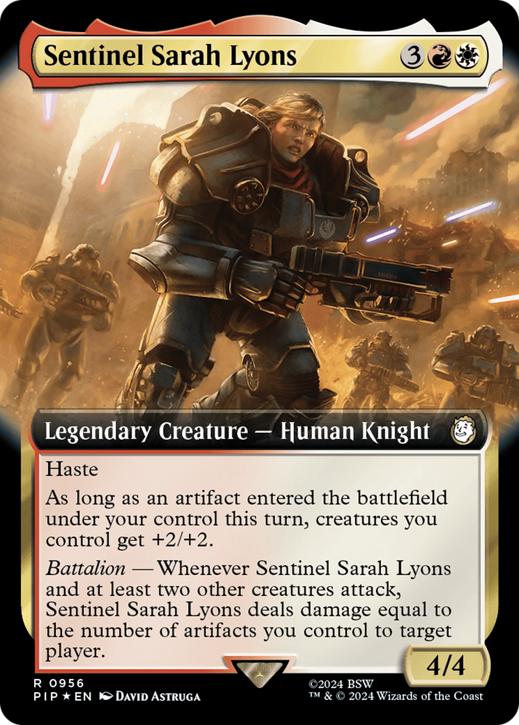 Sentinel Sarah Lyons (Extended Art) (Surge Foil) [Fallout] | Webway Games