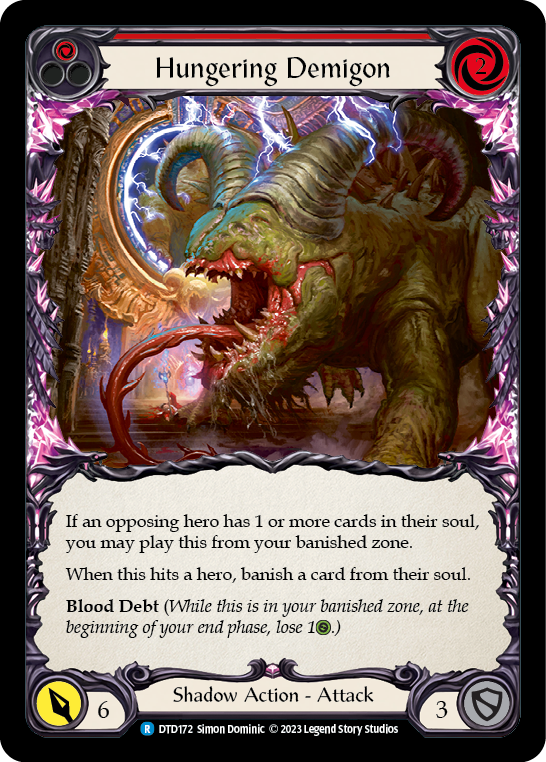 Hungering Demigon (Red) [DTD172] (Dusk Till Dawn)  Rainbow Foil | Webway Games