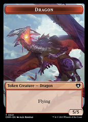 Human Soldier // Dragon (0021) Double-Sided Token [Commander Masters Tokens] | Webway Games