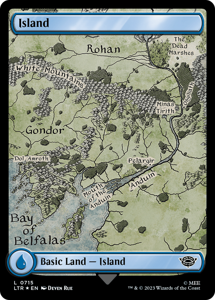 Island (0715) (Surge Foil) [The Lord of the Rings: Tales of Middle-Earth] | Webway Games