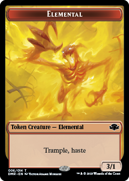 Elephant // Elemental Double-Sided Token [Dominaria Remastered Tokens] | Webway Games