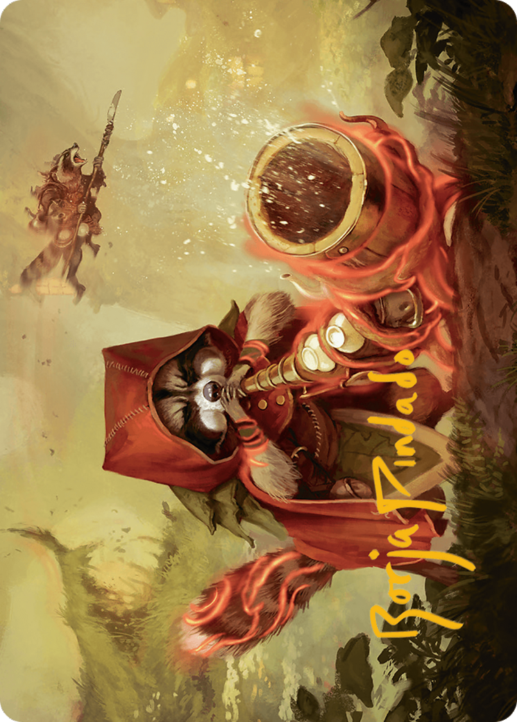 Raccoon Rallier Art Card (Gold-Stamped Signature) [Bloomburrow Art Series] | Webway Games